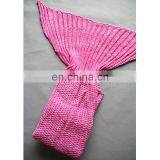 Fairy Tale Sea-maiden Tail Carpet Knitted Wool Blend Kids Leisure Nap Blanket thumbnail-4