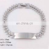 Fashion Men's Titanium Steel Curved Cowboy Link Chain Bracelet Simple Bold Stainless Bracelets Men Jewelry thumbnail-2