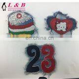 New Design Wholesale Towel Embroidery Patch With Denim