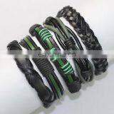 Genuine Real Leather Bracelet With Constellation Zodiac Sign Logo Charms Beads Button Adjustable Size Unisex thumbnail-5