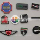 any shapes custom logo and size soft pvc rubber clothing labels