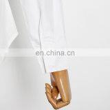 TWOTWINSTYLE White Loose Shirt For Women Long Sleeve Minimalist Solid Casual thumbnail-5