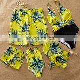 Summer Parent-Kids Swimwear Family Coconut Palm Print Hawaii Beach Swimsuit Unisex thumbnail-2