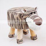 Factory Wholesale Wood Frame Animal Fabric Stool Kids Children Animal Shape Stool Ottoman thumbnail-6