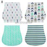 Organic Cotton Bamboo Flannel Muslin Bib Baby Burp Cloth for Babies thumbnail-4