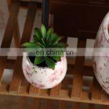 Korea Garden Outdoor Medium Plant Pot Pink Flower Pattern Indoor Custom Flower Pots White for Weddings thumbnail-4