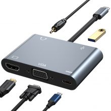 LU USB 3 Port USB C HUB to Multi USB 3.0 HDMI Adapter for MacBook Pro USB C HUB Laptop Docking Station