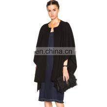 Ladies Front Drop Wool Pashmina Ponchos thumbnail-1
