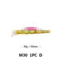 Handmade 9.5cm 30g Heavy Artificial Bait Fishing Lure Freshwater Saltwater Hard Plastic Lure Sinking Minnow Hard Fish Lure thumbnail-4
