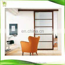 Unbreakable 3 Three Panel Interior Wood Sliding Frosted Glass Door thumbnail-1