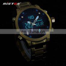 RISTOS Watch Fashion Quartz Chronograph Watches Luxury Brand Stainless Steel Water Resistant 3ATM Watches Men RISTOS 9338 thumbnail-5