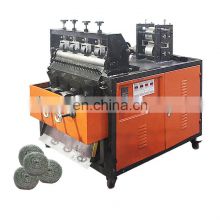 stainless steel mesh scourer making machine 8 wires 4 balls automatic low price