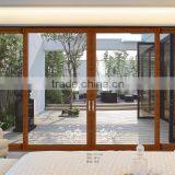 wood clad aluminium glass sliding doors for balcony