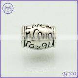 Mother's Day 925 Sterling Silver Live Love Laugh Star Bead Charms for European Bracelet thumbnail-2