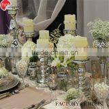 Vintage Tall Silver Polished Candlestick Pillar Candle Holder/ Rome Candlestiick Holders Factory Supplier Quality Choice