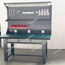 Industrial Steel Workbench for Manufacturing - Heavy-Duty Assembly Workstation With Storage