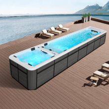 Villa Courtyard Constant Temperature Swimming Pool; Home User Outdoor Hotel Guesthouse Infinity Finished Surfing Swimming Pool. thumbnail-2