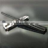 Hot Cheapest Practice Butterfly Muti Functional Metal Balisong Trainer Training Knife Tool Free Shipping thumbnail-5