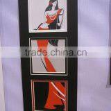 Three Openings Matboard of Double Layesrs for Artistic Decoration/three Colors at the Bottom