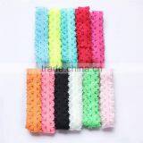 3/4 Frilly Elastic Baby Headbands - - Lace Baby Headbands thumbnail-4