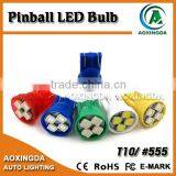 3528smd 6.3V Pinball Led Bulb T10 Wedge #555