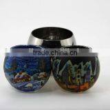 Color Printed Votive Glass Candle Holder thumbnail-1
