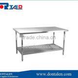 stainless steel kitchen work table without Backsplash