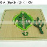 Hot Selling Wooden Learning Educational Mould Leaf Puzzle thumbnail-1