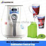 newest product 3d mini sublimation vacuum machine for sublimation conical cup/mug printing