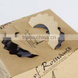 Recycled Materials Feature and Hand-held Kraft Paper Cake Box,cute Paper Cake Box thumbnail-5