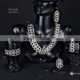 Ring Earring Bracelet Necklace Authentic Turkish Ottoman Jewelery Set thumbnail-6