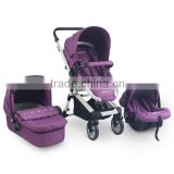 New and Luxury Design 3 in 1 Baby Stroller with EN1888:2012 certificate