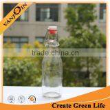 Clear Glass Milk Bottle With Vintage Swing Top thumbnail-1