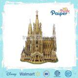 Sagrada Familia 3d Paper Puzzle Toy for Education