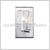 UL CUL Listed Hotel Supplier Mini Chrome Finish Base Crystal Wall Sconce Mounted Wall W90006