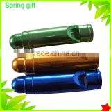 Bullet shape whistle, metal safety whistle with key chain