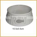 High Quality White Ceramic Pet Bowl Feeders for Cat Bowls