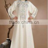 Very Fancy Jilbab Fashion White Turkey Abaya Fashion thumbnail-1