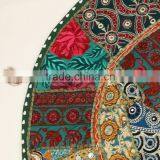 Indian Round Decorative Pillow Covers Indian Throw Pillows Indian Round Cushion Covers Pom Pom Round Pillows thumbnail-2