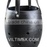 Recycled rubber drum shape with hole,rubber flower bucket