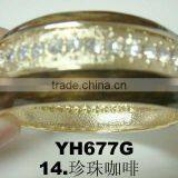 YH677G-14 Fashion Crystals Gold Bangles Latest thumbnail-1
