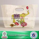 Customized Cheap Cotton Canvas Big Beach Bag Laminated thumbnail-2