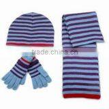 Navy Blue Knitted Hat Scarf Set