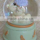 Hot Sale Cute and Simple Design Different Bear Figurines Snow Globes for Sale thumbnail-4