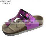 2016 Women Cork Slipper New Design Rose Red Luster With Hasps Cheap Fashion Cork Slipper