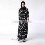 New Arrival Floral Muslim Women Abayas Islamic Clothing thumbnail-3
