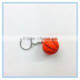 mini 40mm PU stress basketball with keyring