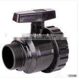 Good Quality Female and Male PVC Single Union Ball Valves With Black Color thumbnail-1