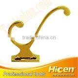 Zinc Alloyed Double Coat And Hat Hook With Brass Plated