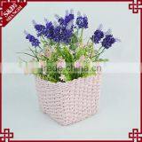 Sweety Pink Color Hand Woven Mini Hanging Baskets for Gifts thumbnail-2